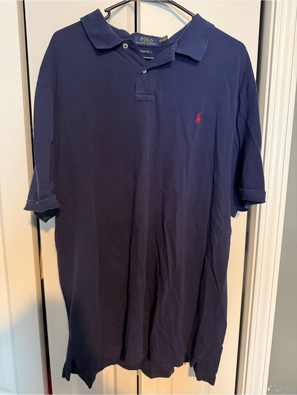 Polo by Ralph Lauren Navy Short-Sleeve Polo with Red Logo